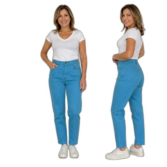 bill blass Denim - Bill Blass Blue Mom Jeans Size 6 Tapered Leg High Rise NWT Retro Denim